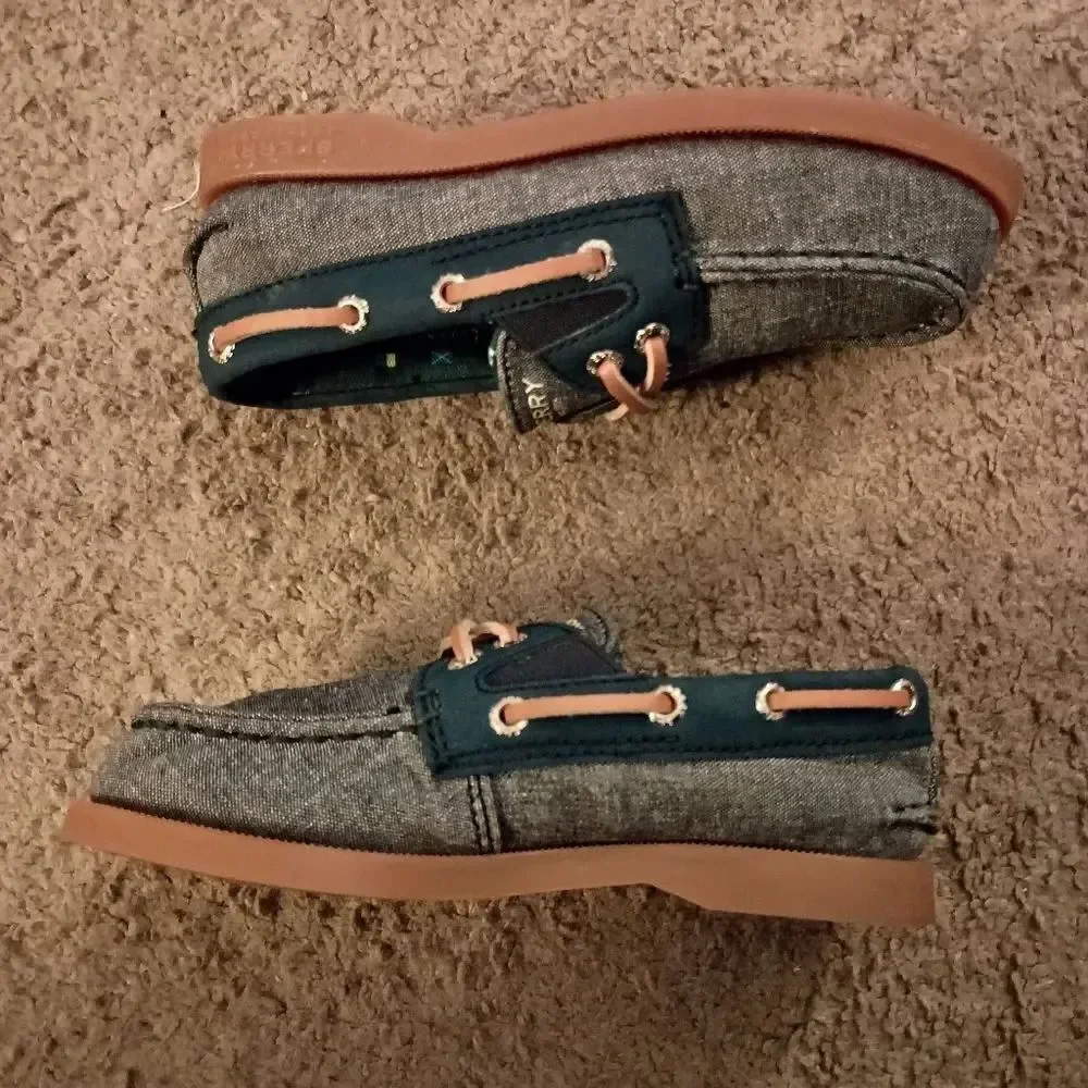 Sperry A/O Casual Boat Shoe Loafer Boys Toddler Size 10 M Chambray PRE-OWNED